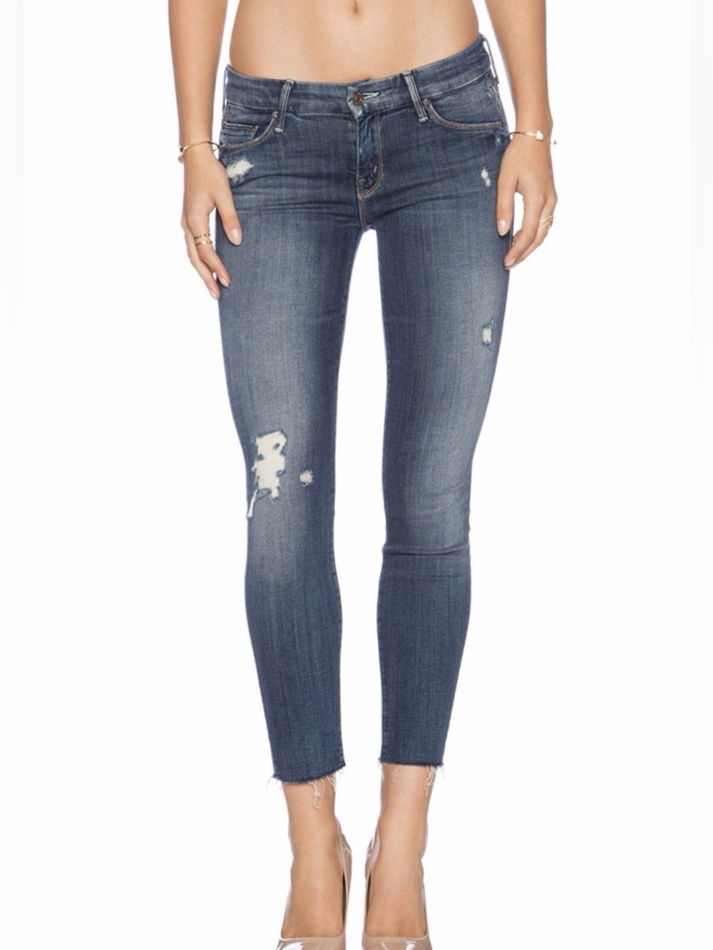 Mother The Looker Ankle Fray In Alley Cat Size 26